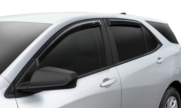 AVS 2018 Chevy Equinox Ventvisor Outside Mount Window Deflectors 4pc - Smoke - 94634 for 2018-2024 Chevrolet Equinox - front 