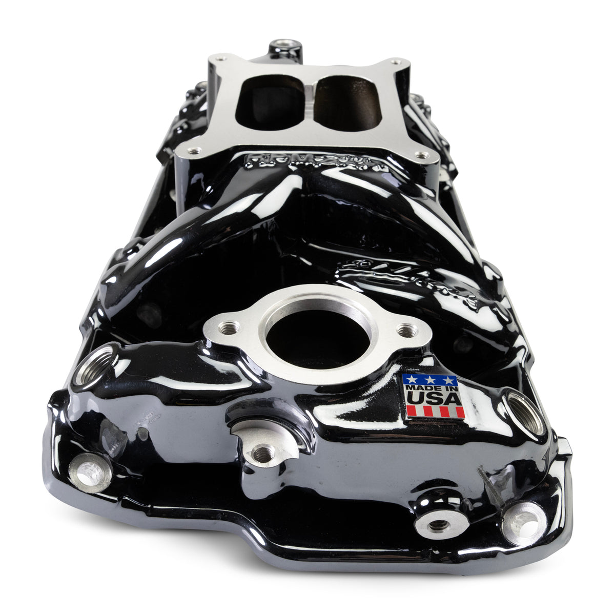 Edelbrock Chevy Small Block Performer RPM AIR-Gap Intake Manifold Black Plasma Finish - 7501-BP