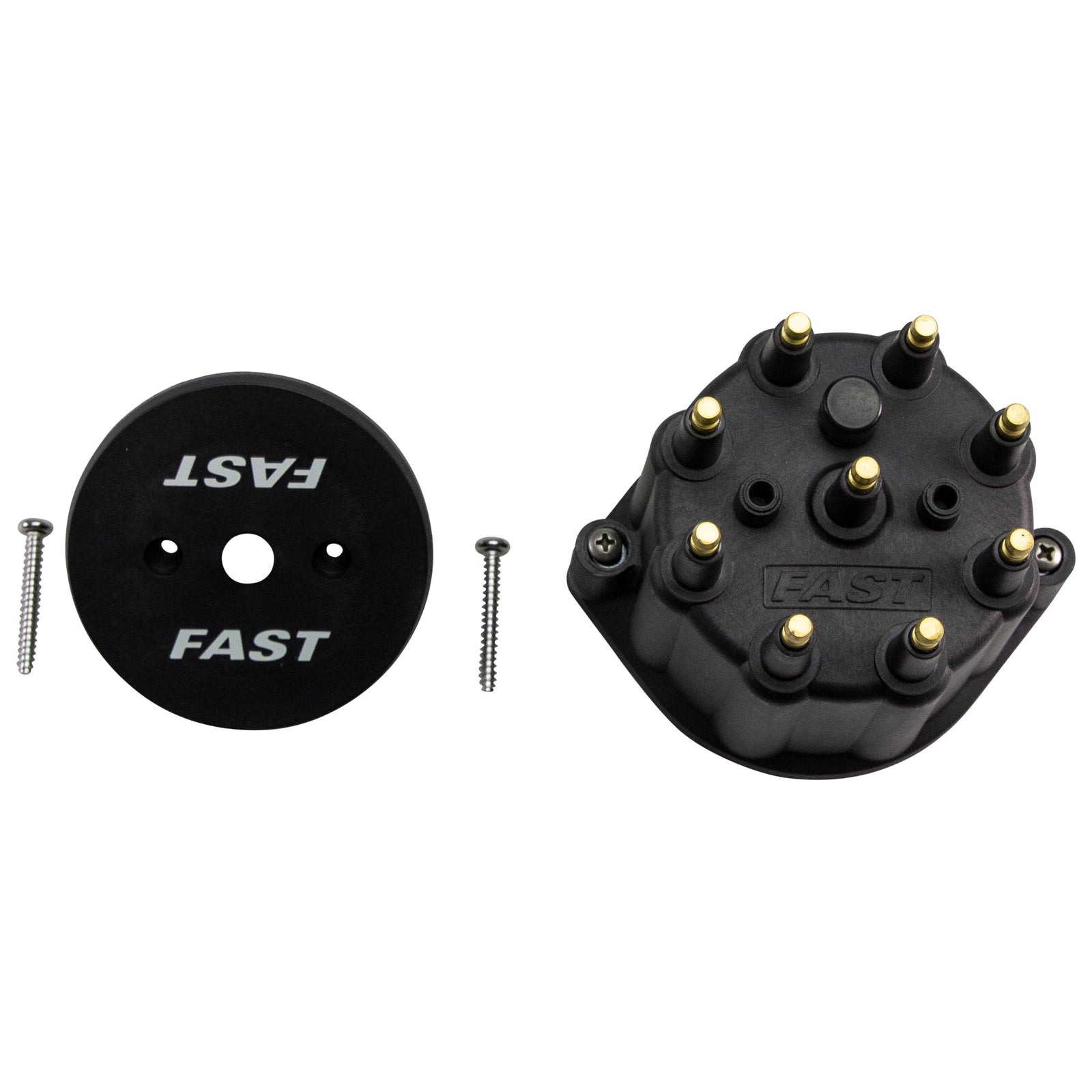 Fast Distributor Cap Large Diameter Fast Ez-Run W / Wire Retainer - 7502-1528 - front view