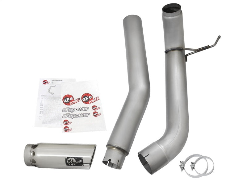 aFe Atlas Exhaust 5in DPF-Back Exhaust Aluminized Steel 2016 Nissan Titan XD V8-5.0L w/ Polished Tip - 49-06112-P