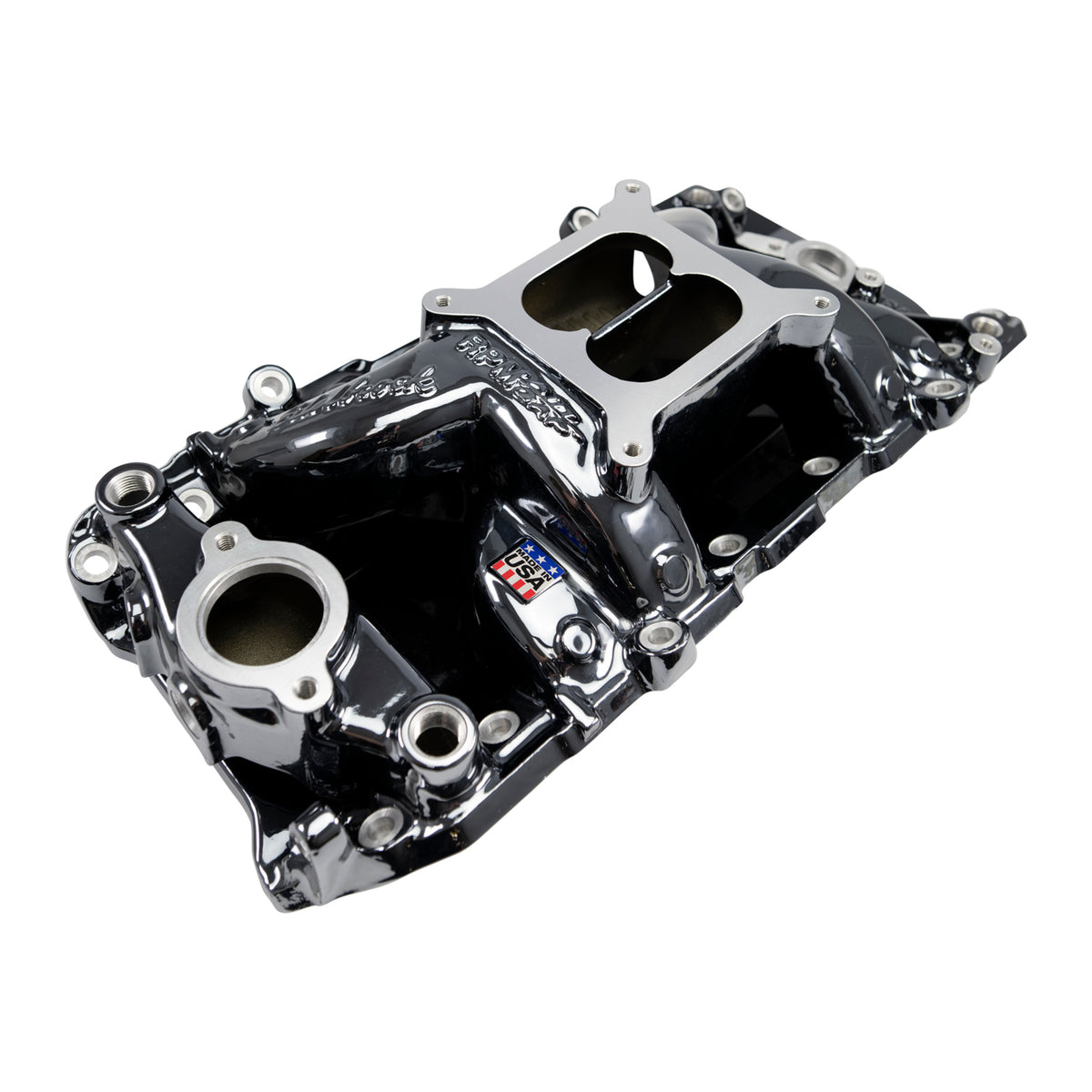 Edelbrock RPM Air-Gap Intake Manifold for Big-Block Chevy Oval Port - Black Plasma Finish - 7561-BP