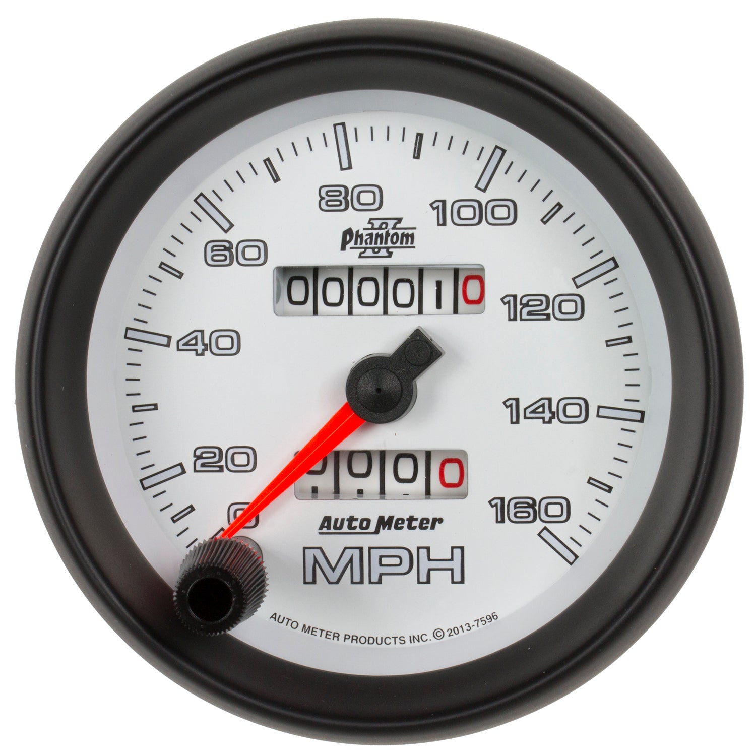Autometer Phantom II 3-3/8in 160 MPH Mechanical Speedometer - 7596