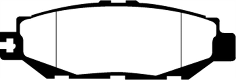 EBC 93-94 Lexus LS400 4.0 Greenstuff Rear Brake Pads - DP21008 for 1993-2000 Lexus LS - angle view