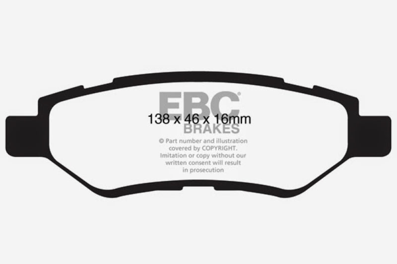 EBC 08-13 Cadillac CTS 3.0 Yellowstuff Rear Brake Pads - DP41829R