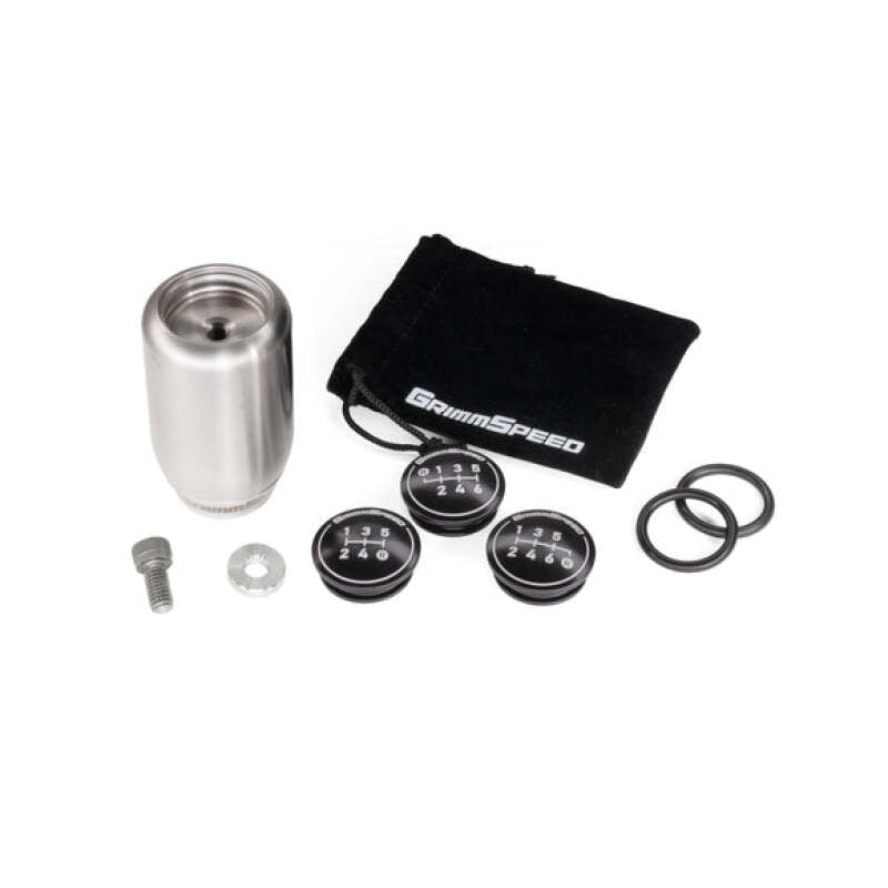 GrimmSpeed Swap-Top Weighted Piston Shift Knob - Stainless Steel - GRM1.1006.1.SS