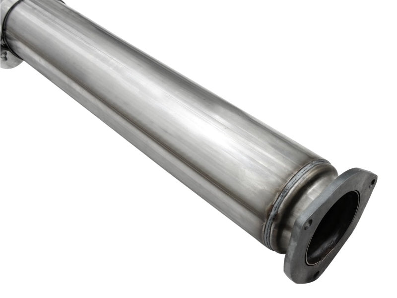 aFe Atlas Exhausts 5in DPF-Back Aluminized Steel Exhaust Sys 2015 Ford Diesel V8 6.7L (td) Black Tip - 49-03064-B