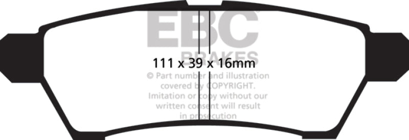 EBC 05+ Nissan Frontier 2.5 2WD Ultimax2 Rear Brake Pads - UD1100