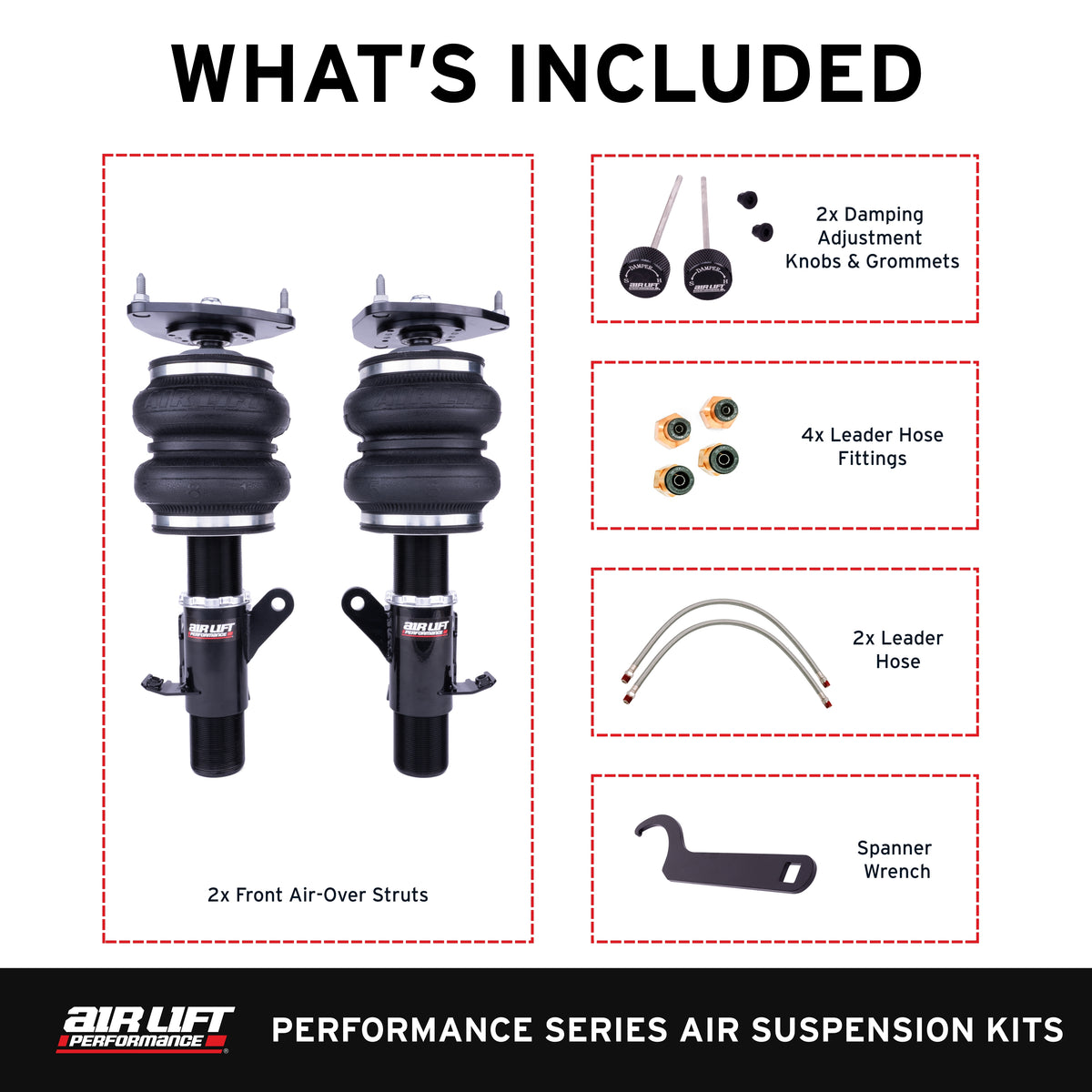 Air Lift Performance 12-25 Subaru BRZ / 12-20 Toyota GT86 Front Air Suspension Kit - 76006