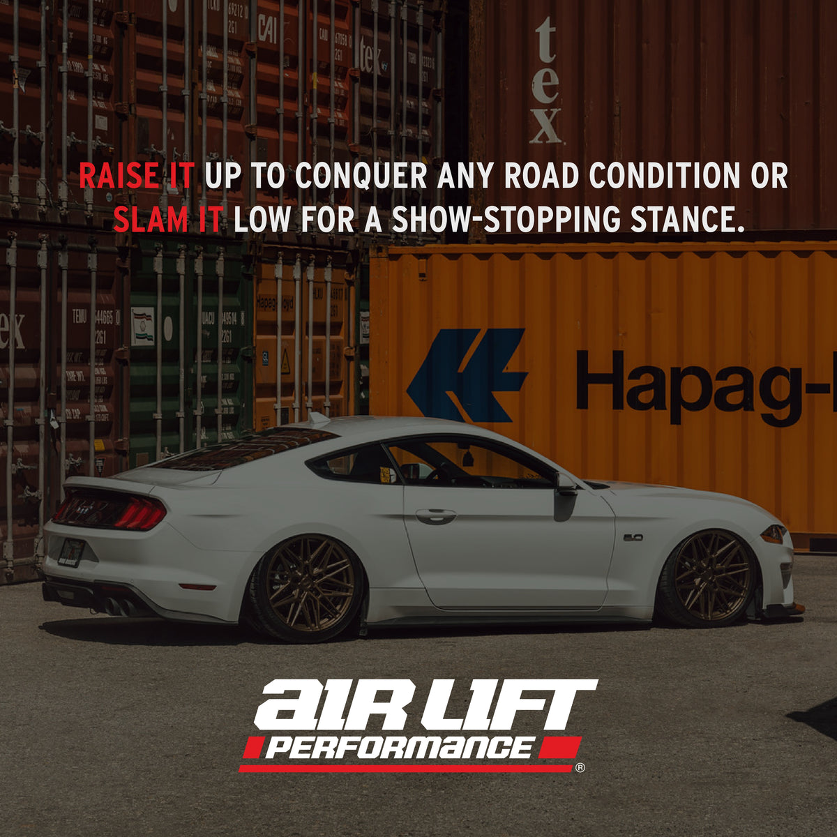 Air Lift Performance 15-23 Ford Mustang S550/24-25 S650 Air Suspension Front Kit - 76007