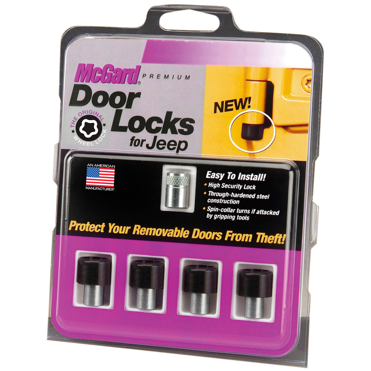 McGard 07-17 Jeep Wrangler JK / Unlimited JK 4-Door Lock Set - (4 Locks) - 76060