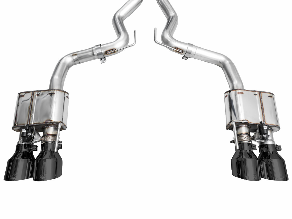 AWE 2024 Ford Mustang Dark Horse S650 RWD SwitchPath Catback Exhaust w/ Quad Diamond Black Tips - 3025-43375