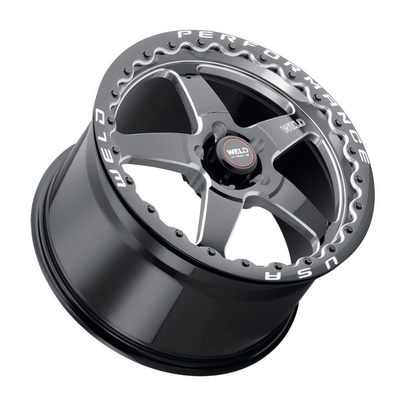 Weld S904 17x10 Ventura Beadlock 5x115 ET00 BS5.50 Gloss BLK MIL DIA 78.1 - S90470071P00