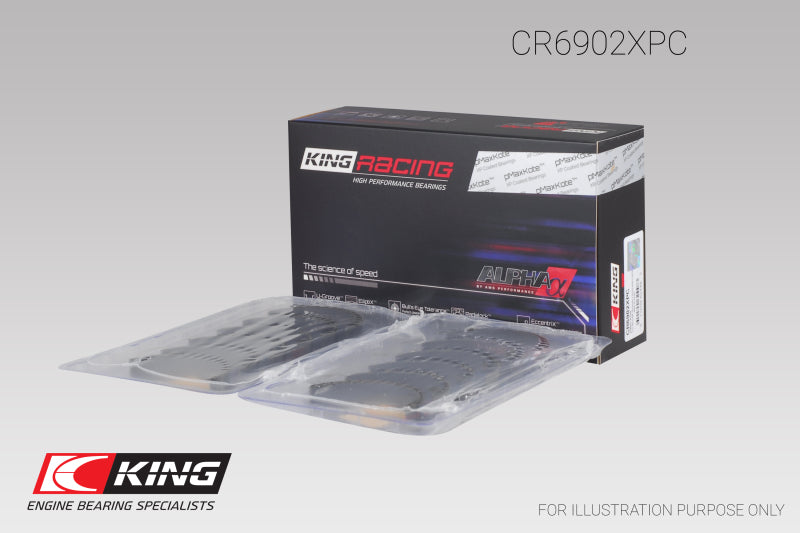 King Nissan VQ35HR/VQ37VHR/VR30DTT (Size +.5) pMaxKote Rod Bearing Set - CR6902XPC0.5