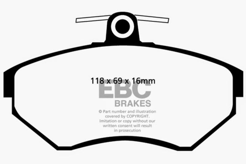 EBC 97-02 Volkswagen Cabriolet 2.0 Greenstuff Front Brake Pads - DP21112