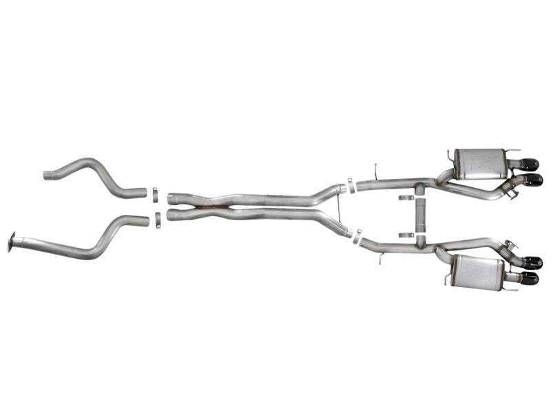 aFe MACHForce XP 3in 304SS Cat Back Exhaust s/ Black Tips 16-17 Cadillac ATS-V V6-3.6L (tt) - 49-34078-B