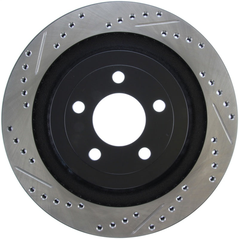 StopTech Slotted &amp; Drilled Sport Brake Rotor - 2015 Ford Mustang GT - Rear Right - 127.61109R