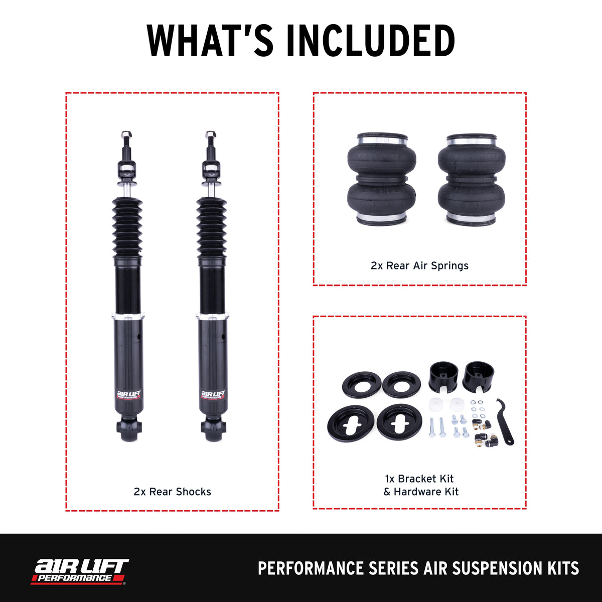Air Lift Performance 15-20 Audi A3 / 15-24 Volkswagen GTI Air Suspension Rear Kit - 76503
