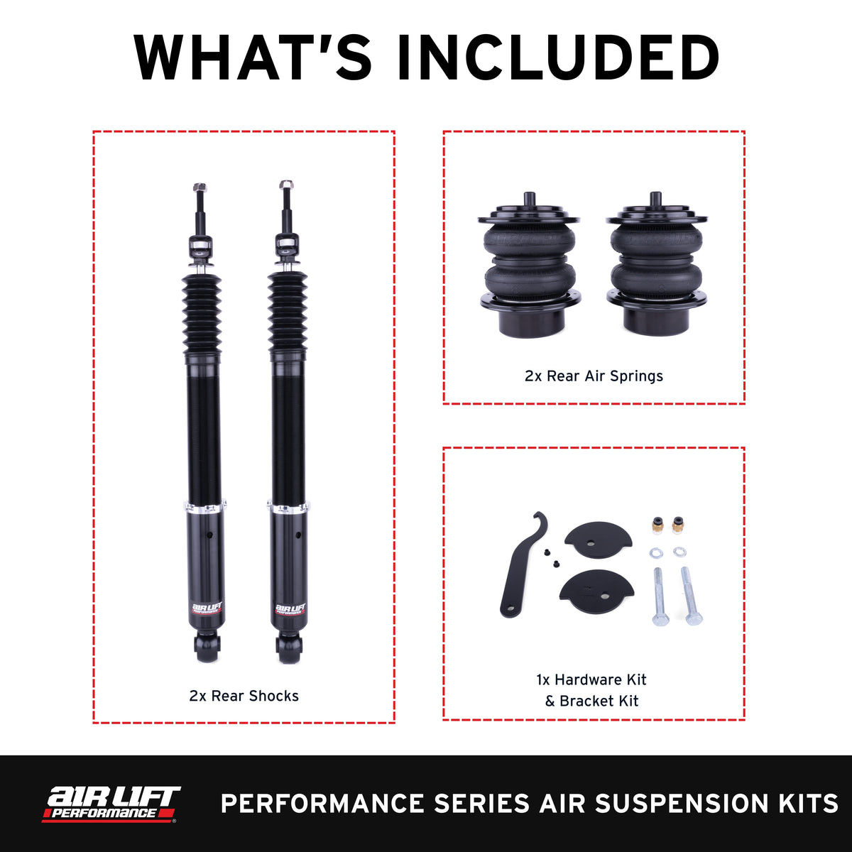 Air Lift Performance 09-16 Audi A4 Quattro & FWD S4/RS4 Rear Air Suspension Kit - 76505