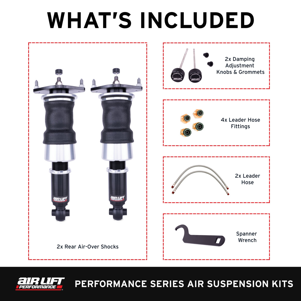 Air Lift Performance 12-25 Subaru BRZ / 12-20 Toyota GT86 Rear Air Suspension Kit - 76506