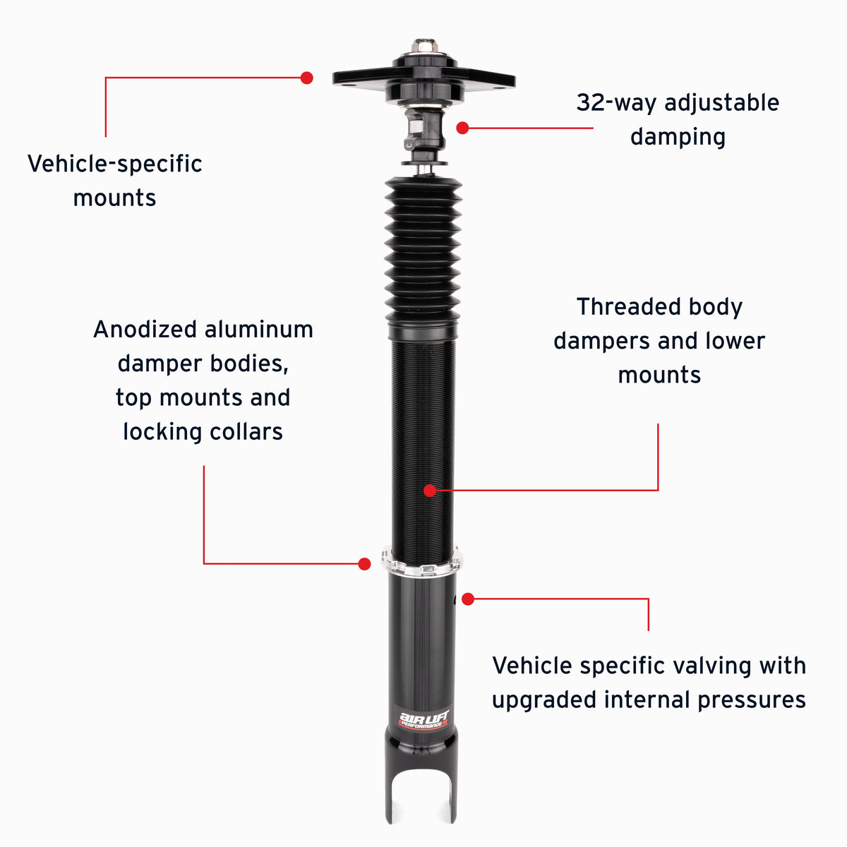 Air Lift Performance 09-13 Infiniti G37 / 09-20 Nissan 370z Rear Air Suspension Kit - 76510