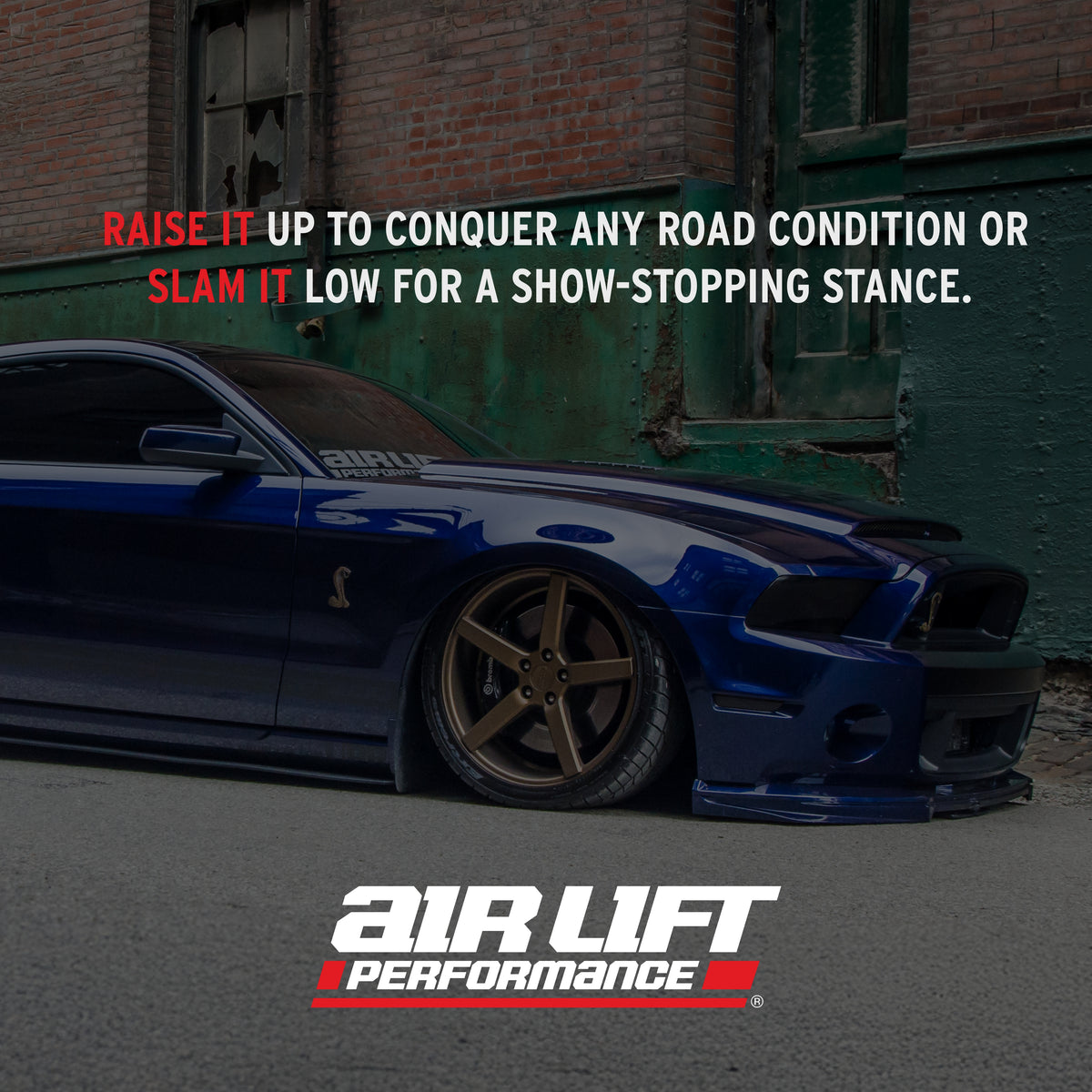 Air Lift Performance 2005-2014 Ford Mustang (S197) Rear Kit (3/8 Fittings Not Included) - 76515