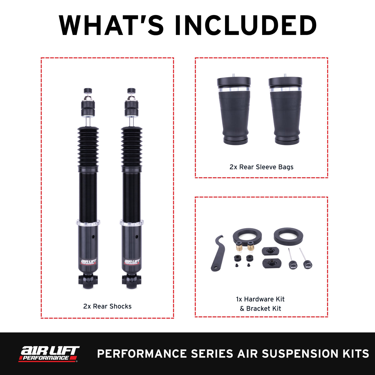 Air Lift Performance 2005-2014 Ford Mustang (S197) Rear Kit (3/8 Fittings Not Included) - 76515