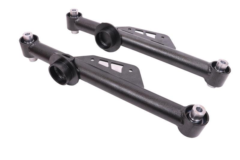 BMR 79-98 Fox Mustang Non-Adj. Lower Control Arms w/ Spherical Bearings - Black Hammertone - TCA016H