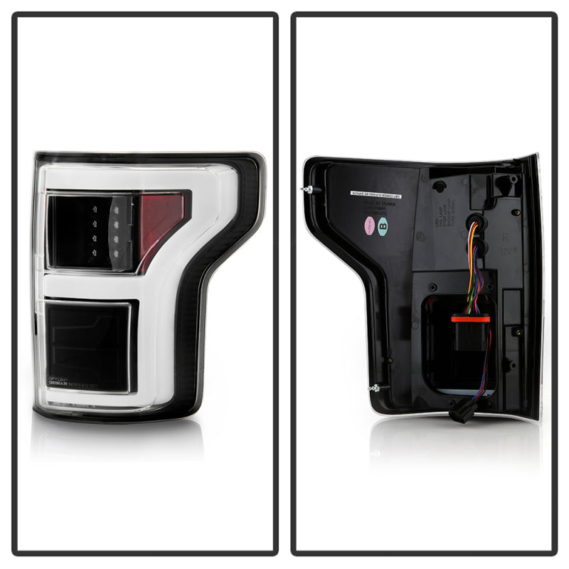 Spyder 18-20 Ford F150 w/ Rear Blind Spot LED Tail Lights - Black (ALT-YD-FF15018BS-LED-BK) - 5088550