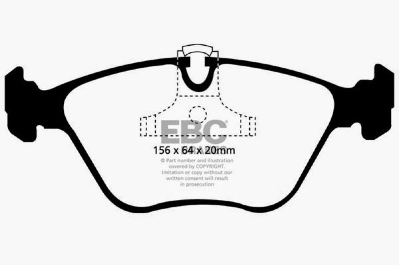 EBC 01-03 BMW 525i 2.5 (E39) Greenstuff Front Brake Pads - DP21089