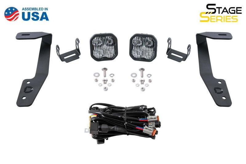 Diode Dynamics 18-21 Subaru Crosstrek Stage Series 2in LED Ditch Light Kit - Sport Yellow Combo - DD6563 for 2018-2023 Subaru