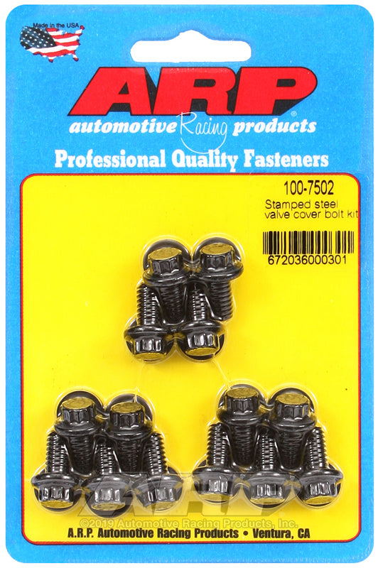 ARP Stamped Steel 12pt Valve Cover Bolt Kit - 100-7502