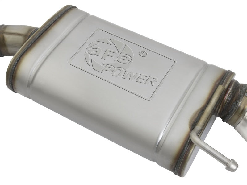aFe MACHForce XP 2.5in 409 Stainless Axle Back Exhaust w/Stainless Tips 15-17 Ford Mustang I4-2.3L - 49-43085-P