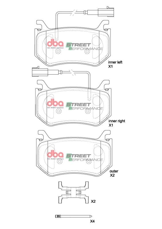 DBA 2017+ Afla Romeo Giulia Quadrifoglio SP Performance Rear Brake Pads - DB15222SP