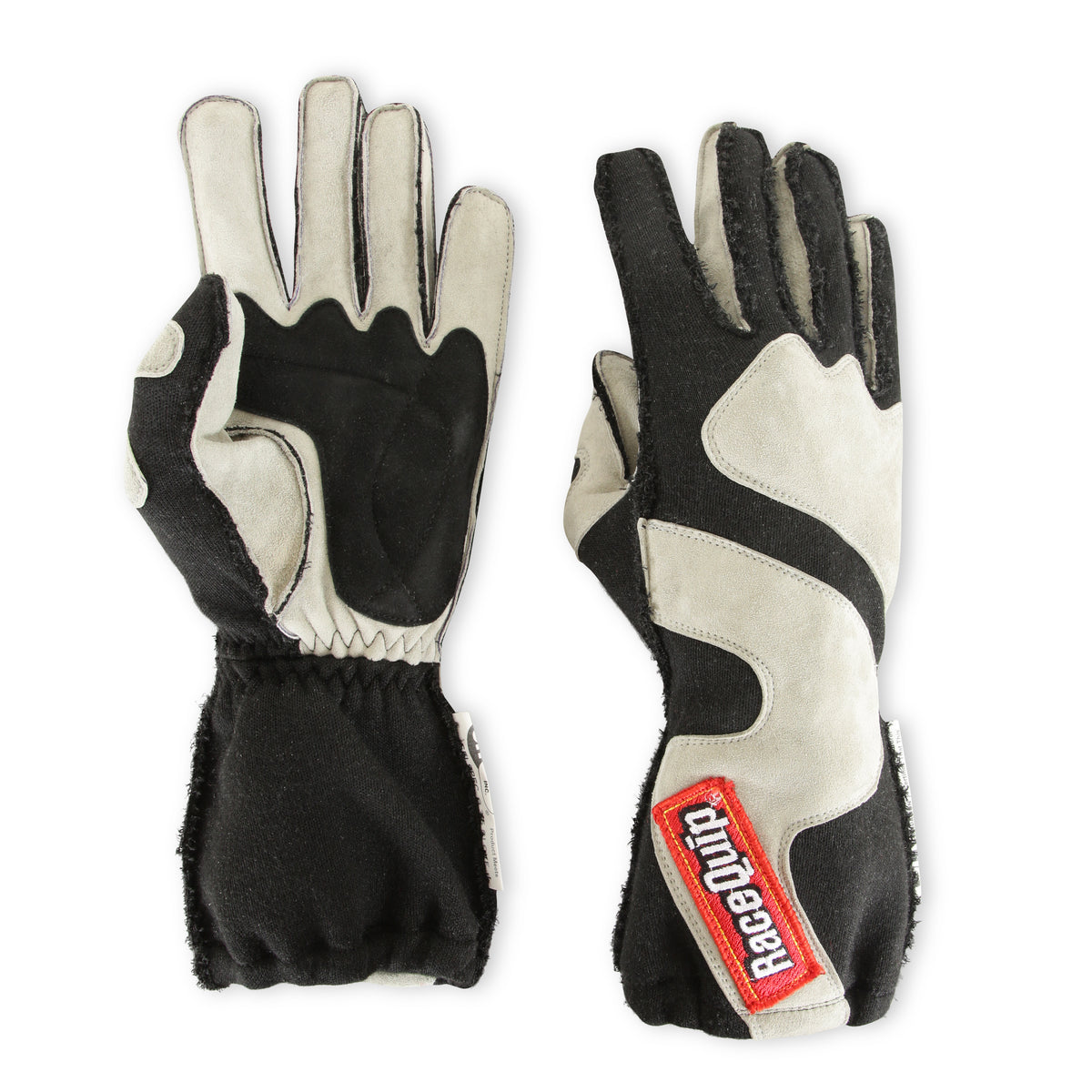 RaceQuip SFI-5 Gray/Black XL Outseam w/ Closure Glove