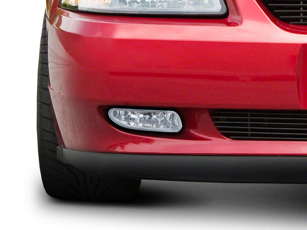 Raxiom 99-04 Ford Mustang Excluding Cobra Axial Series Fog Lights- Chrome - 49138 for 1999-2004 Ford Mustang - front view