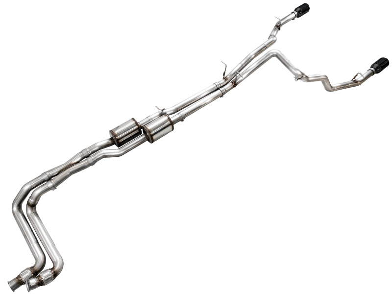 AWE 25+ RAM 1500 3.0TT 0FG Catback Touring Exhaust - Diamond Black Tips - 3015-33530
