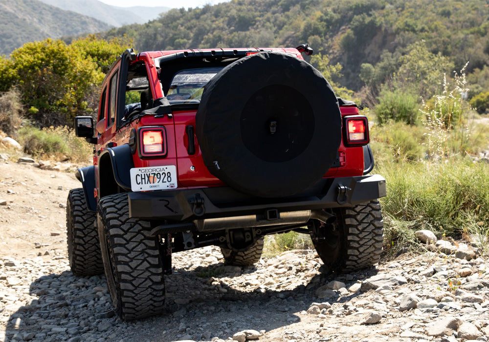 Rampage 2018-2019 Jeep Wrangler(JL) Sport 2-Door Tire Cover w/Camera Slot 37in - Black - 773575