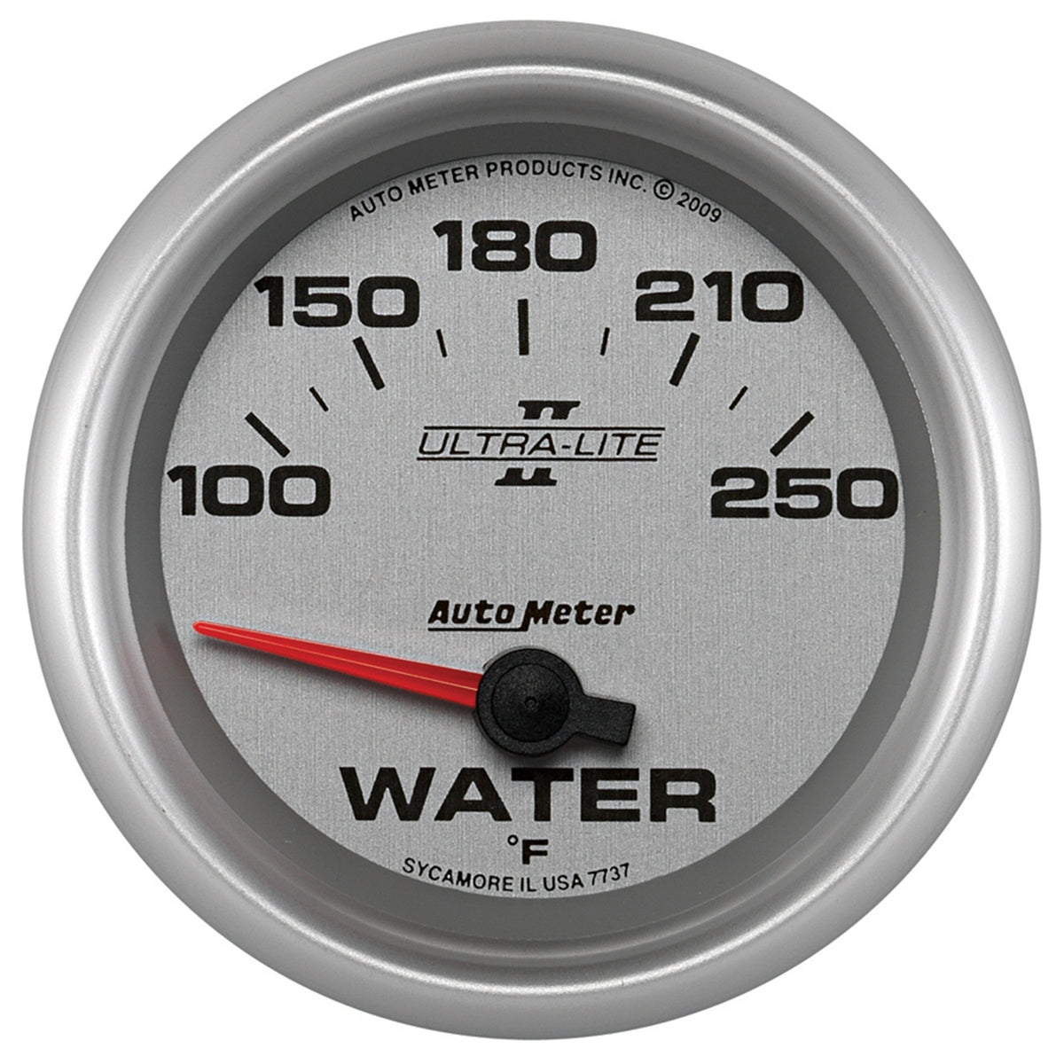 Autometer Ultra-Lite II 2 5/8in 100-250 Degree F Short Sweep Electronic Water Temperature Gauge - 7737