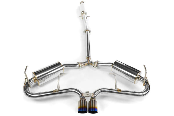 Invidia 03-04 Mini Cooper S 60mm (80mm tip) Titanium Tip Cat-back Exhaust - HS03MCSGTT for 2003-2004 Mini Cooper - front view