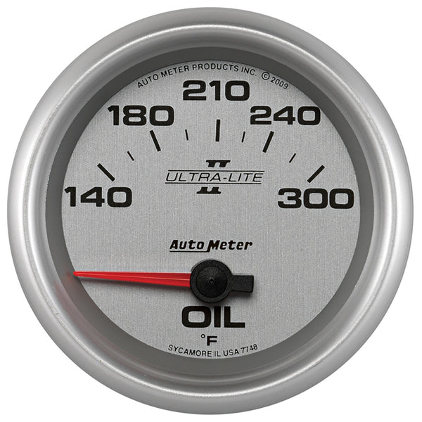 Autometer Ultra-Lite II 2 5/8in 140-300 Degree F Short Sweep Electronic Oil Temperature Gauge - 7748