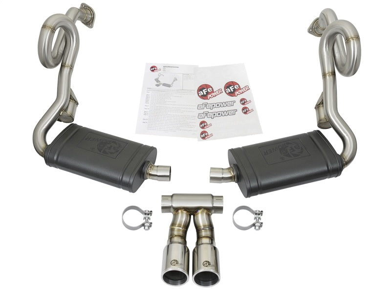 aFe MACHForce-Xp 2in 304 SS Cat-Back Exhaust w/Polished Tips 13-16 Porsche Boxster/Cayman 2.7L/3.4L - 49-36415-P