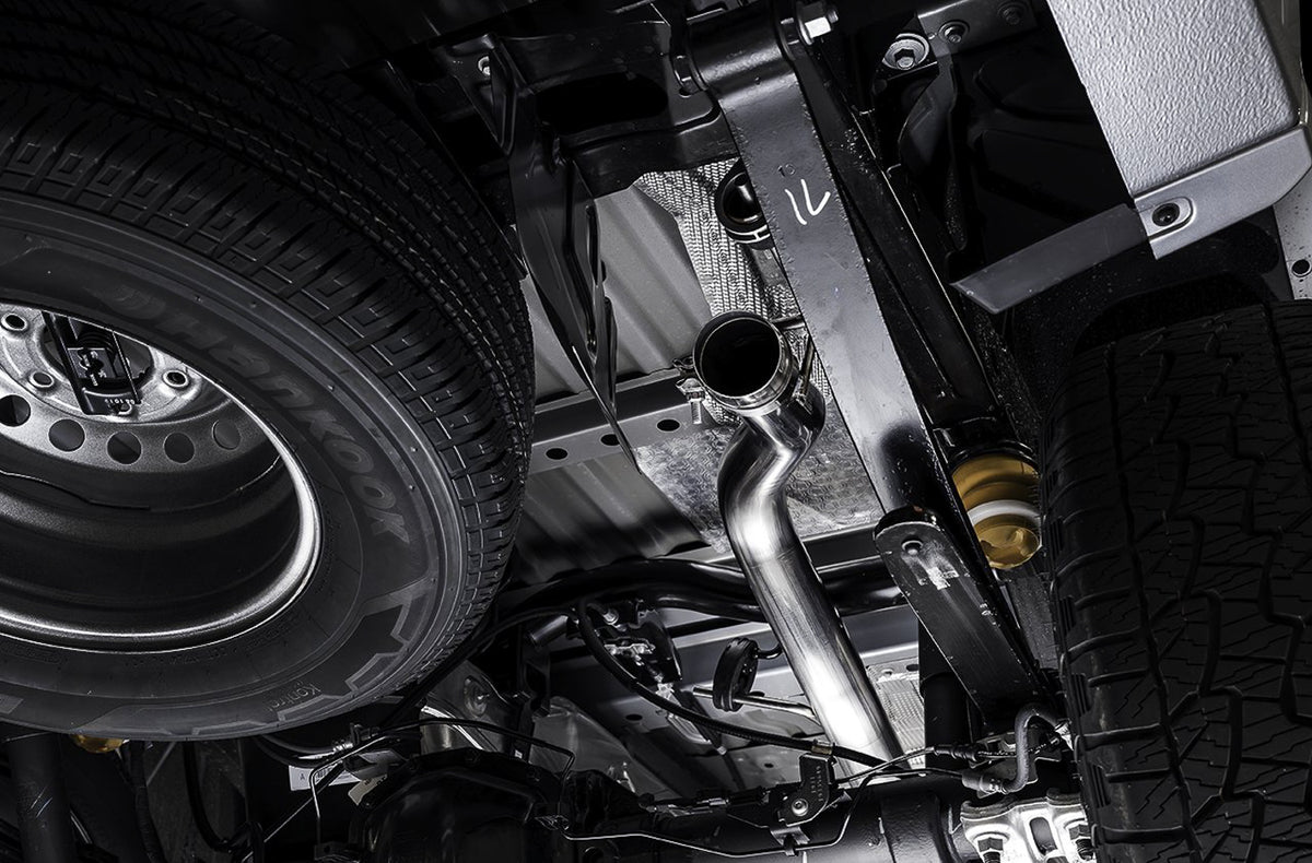 AWE Tuning 2019+ Ford Ranger 0FG Performance Exhaust System w/Chrome Silver Tips & Bash Guard - 3015-22072
