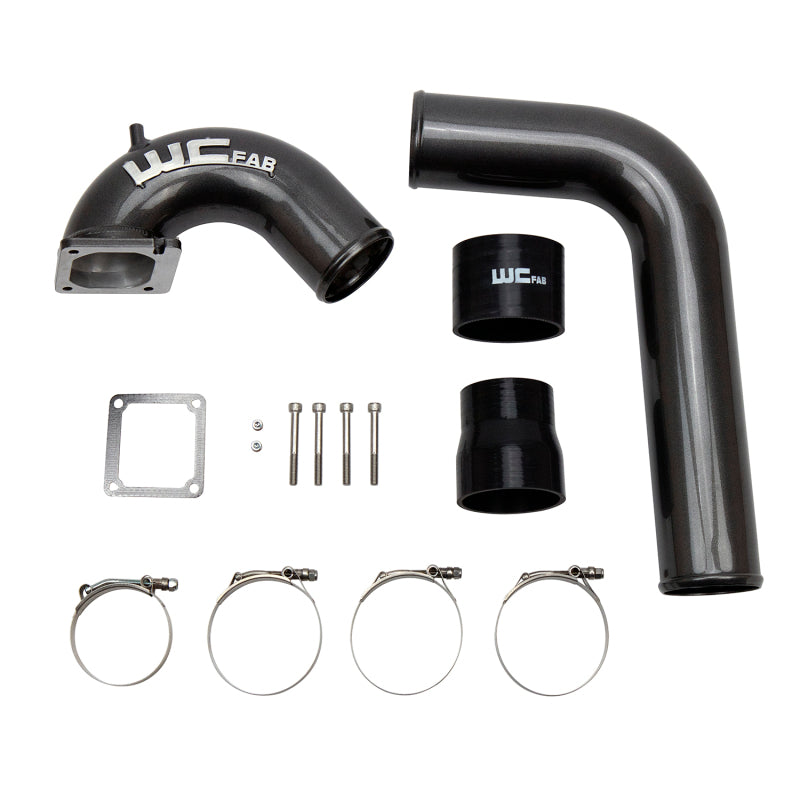 Wehrli 03-07 Cummins 5.9L 3.5in Intake Horn & Driver Intercooler Pipe - Candy Red - WCF100528-CR