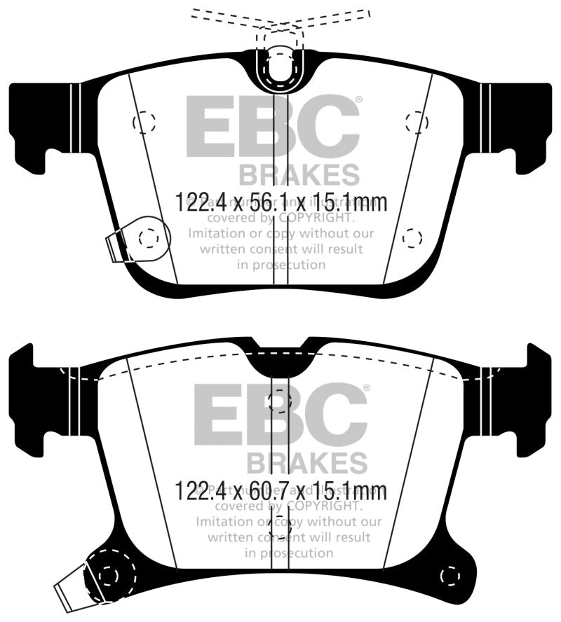EBC 2016+ Chrysler Pacifica (RU) 3.6L Ultimax2 Rear Brake Pads - UD1901