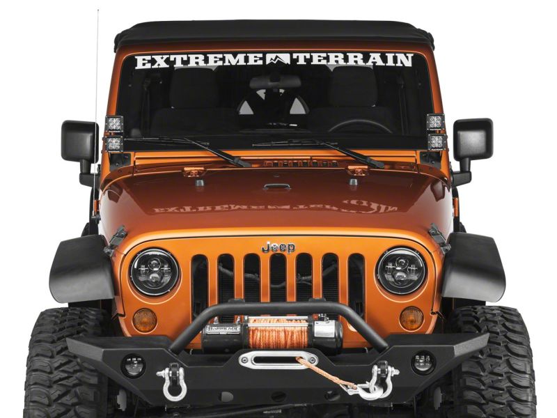 Raxiom 07-18 Jeep Wrangler JK Windshield Mounted Dual Light Brackets - J106739