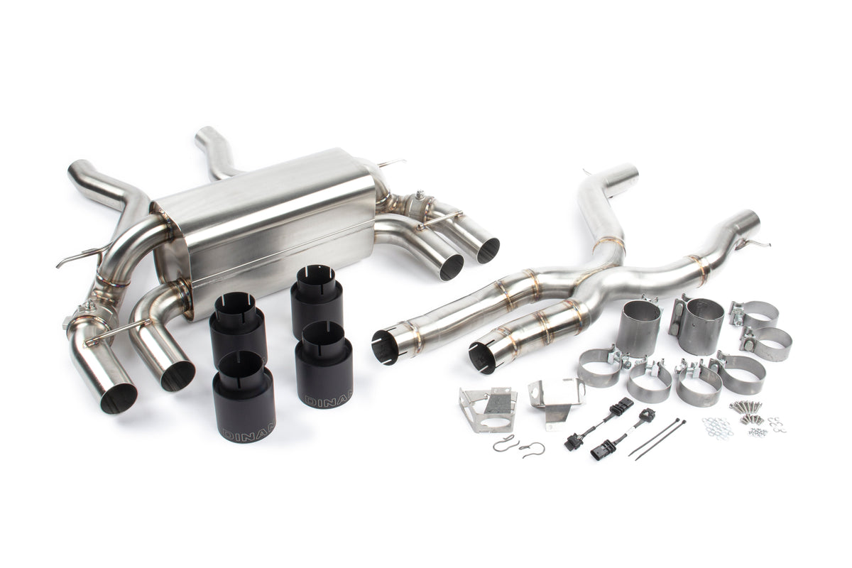 Dinan - Free Flow Axle-Back Exhaust & X-Pipe - 2019-2021 BMW M2C - D660-0082-BLK