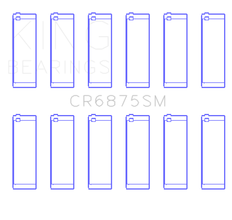 King Mercedes Benz OM 642 Sputter Replacement Connecting Rod Bearing +0.25 Oversize - CR6875SM0.25