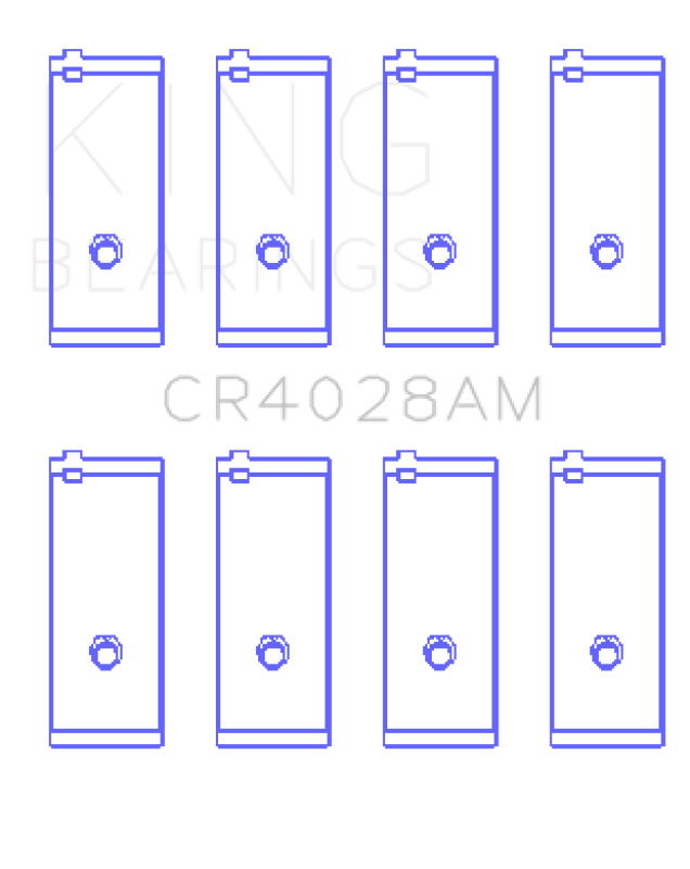 King Engine Bearings Toyota 3Y (Size +0.75mm) Connecting Rod Bearing Set - CR4028AM0.75