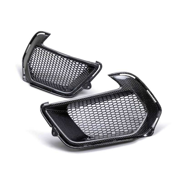 Anderson Composites 21-22 Ford Mustang Mach 1 Carbon Fiber Air Duct Bezels - AC-ADB21FDMUM1 by Anderson Composites - front vi