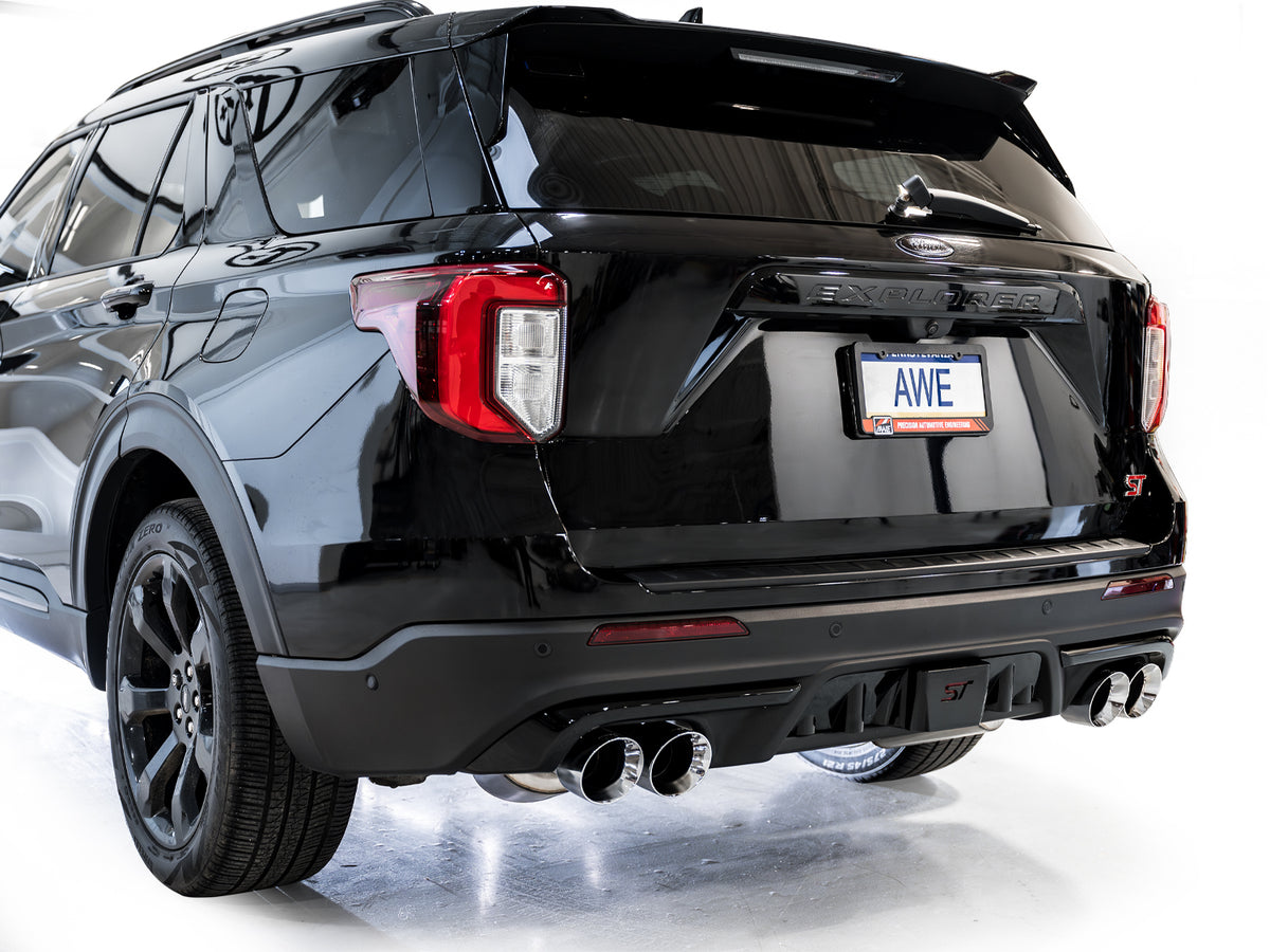 AWE Tuning 2020+ Ford Explorer ST Touring Edition Exhaust w/ Chrome Silver Tips - 3015-42625